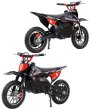 画像4: RSBOX 500W搭載電動ポケバイ 速度コントローラー付き モトクロスモデル ダートバイクタイプポケットバイク ブラック CR-DBE07 低車高モデル (4)