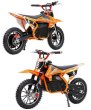 画像4: RSBOX 500W搭載電動ポケバイ 速度コントローラー付き モトクロスモデル ダートバイクタイプポケットバイク オレンジ CR-DBE07 低車高モデル (4)