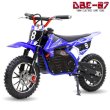 画像1: RSBOX 500W搭載電動ポケバイ 速度コントローラー付き モトクロスモデル ダートバイクタイプポケットバイク ブルー CR-DBE07 低車高モデル (1)